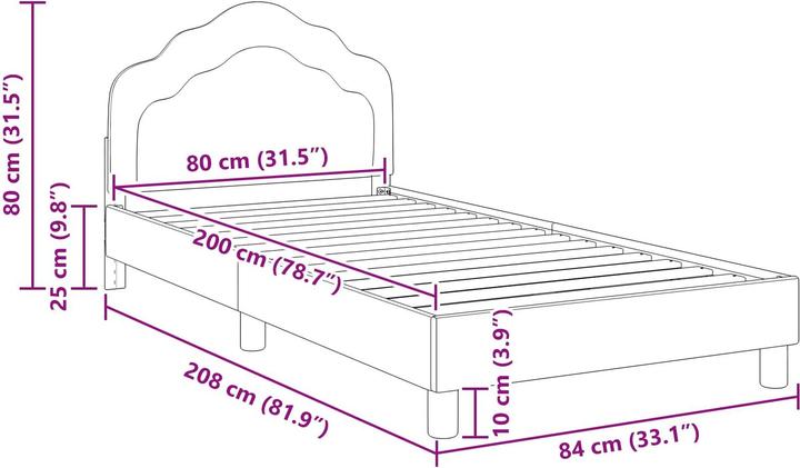 Image du produit vidaXL Bettrahmen (80 x 200 cm)