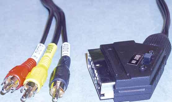 Actual product image E+P VC 119 1.5m SCART (21-pin) 3 x RCA Black Video Cable Adapter (1.50 m)