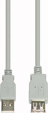 Actual product image E+P CC 518 3m USB A USB A Male Female Grey USB Cable (3 m, USB 2.0)