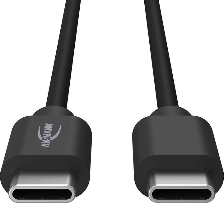 Image du produit Ansmann Câble USB C->C S/S 120cm noir S/S 120cm (1.20 m, USB 3.0, USB 3.1, 60 W)