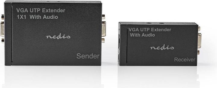 Image du produit Nedis Extender VGA Distance VGA/audio jusqu'à : 300 m Cat5e / Cat6 1920x1200 Euro/type C (CEE 7/16) /