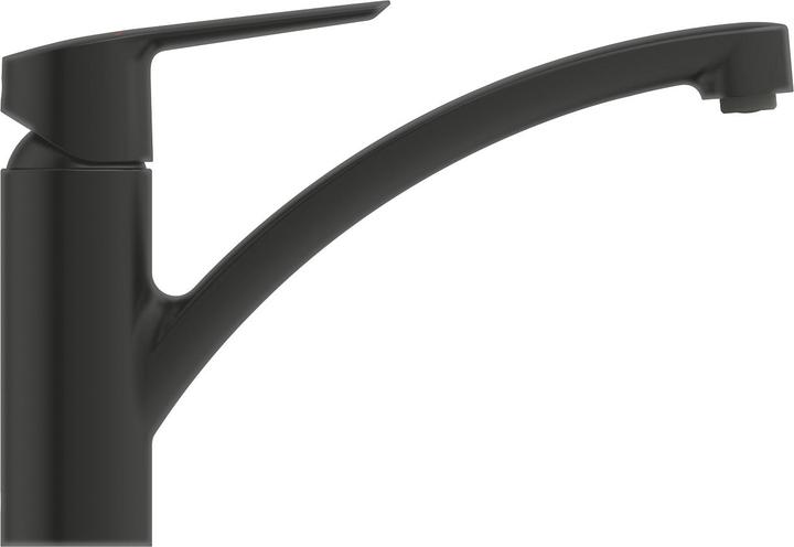 Produktbild Grohe Start QuickFix Küchenarmatur, flacher Auslauf, schwenkbar, mattschwarz