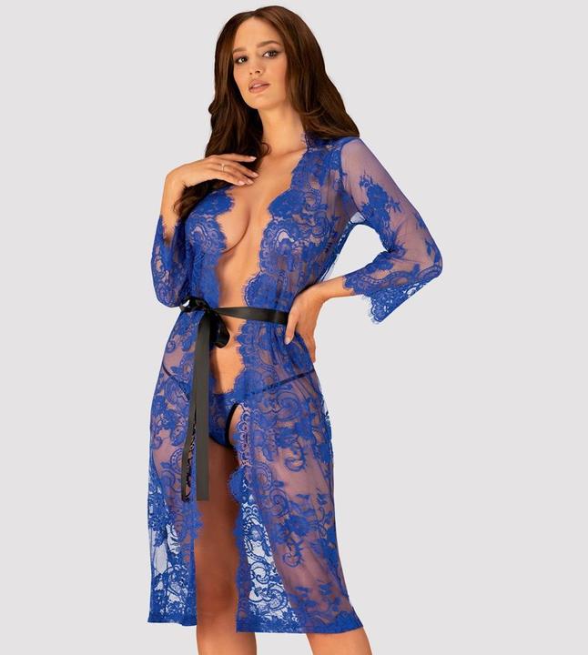 Produktbild Obsessive Kobaltfarbener Kimono aus Spitze Blau (S, M)