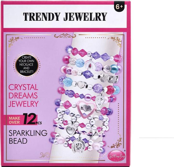 Trendiges Schmuckset Funkelnde Perlen