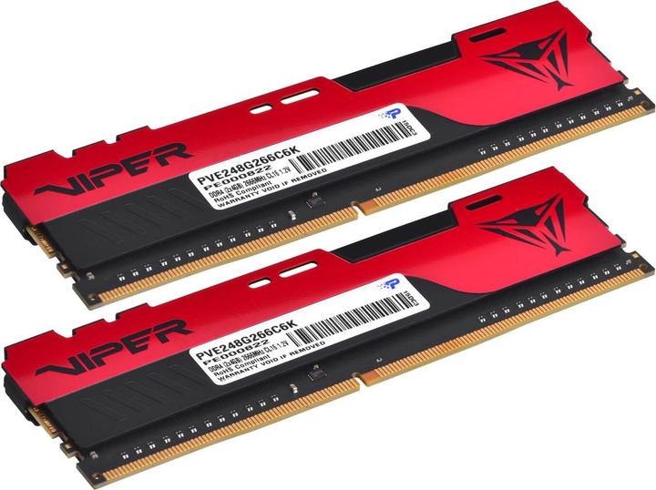 Actual product image Patriot PVE248G266C6K Memory module GB DDR4 (2 x 4GB, 2666 MHz, DDR4-RAM, DIMM)