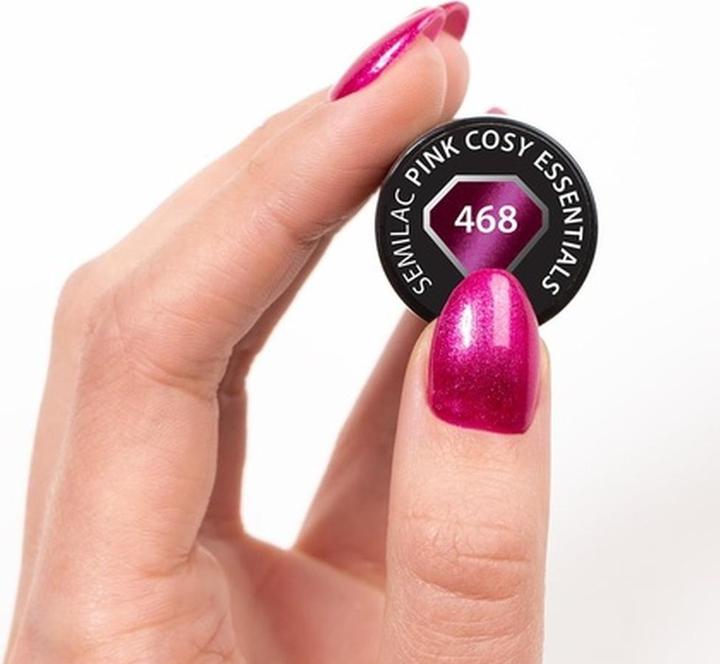 Immagine prodotto Semilac Smalto UV Hybrid 468 Pink Cossy Essentials 7ml Collezione Effetto Seta (Rosa Cossy Essentials, Vernice UV gel)