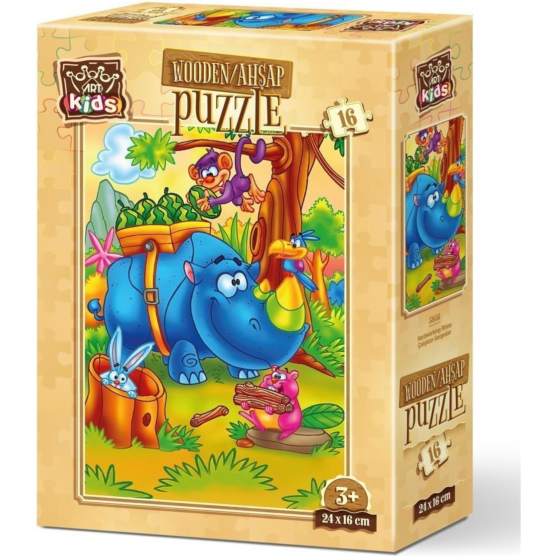 Lamberth ART PUZZLE Holzpuzzle Working Rhino 16 Teile (16 Teile)