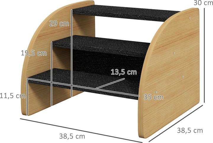 Actual product image PawHut Dog staircase with 8-9.5 cm step risers (Dog, Foldable)