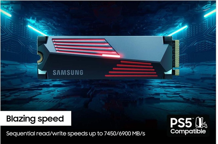 Produktbild Samsung 990 Pro mit Heatsink (4000 GB, M.2 2280)