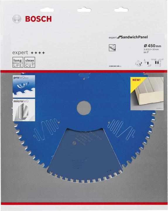 Image du produit Bosch Professional Zubehör Lame de scie circulaire Expert for Sandwich Panel, 450 x 30 x 3,4 mm, 86