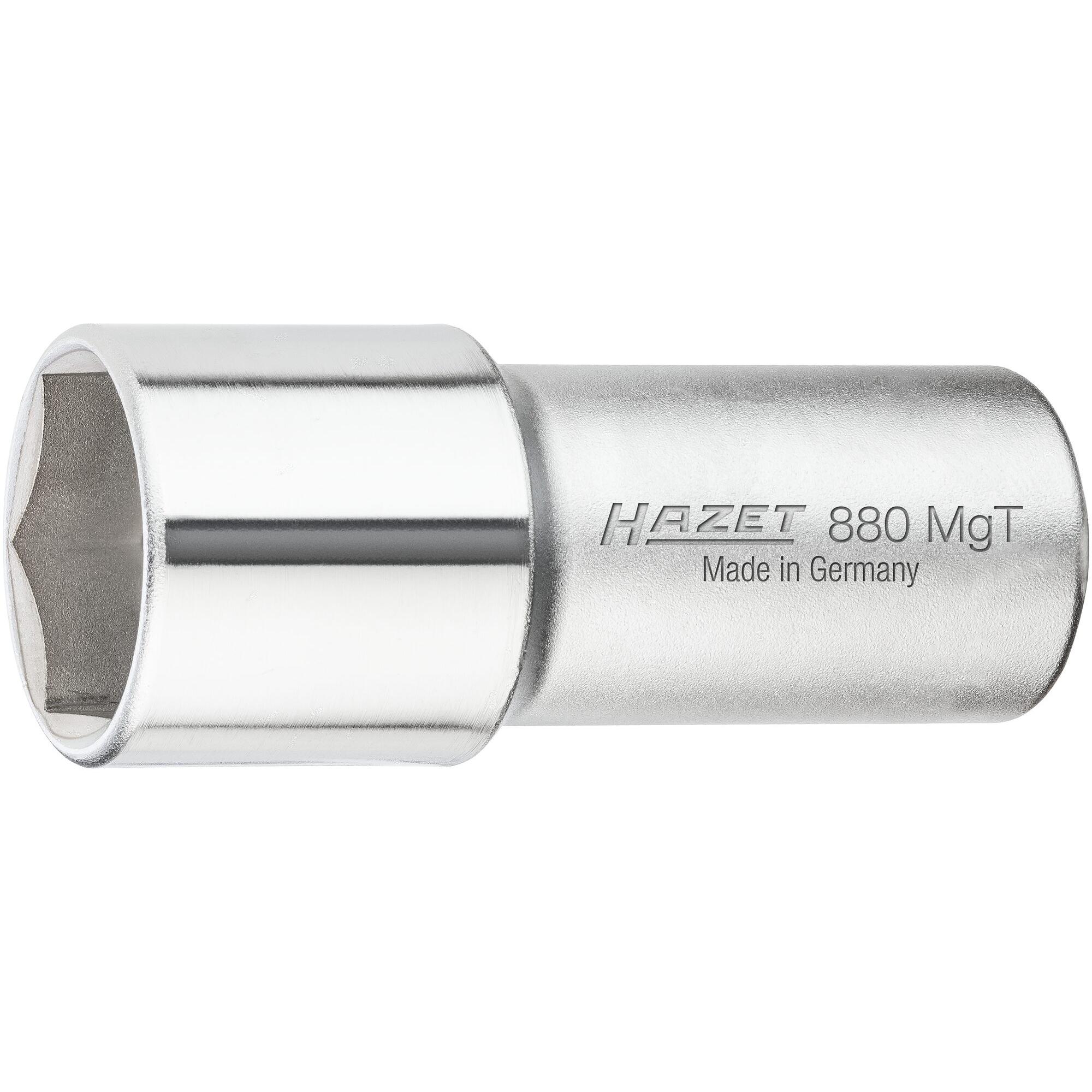 HAZET, Steckschlüssel + Stecknuss, Zündkerzen Steckschlüsseleinsatz 880MGT ∙ Vierkant10 mm (3/8 Zoll) ∙ Aussen Sechskant...