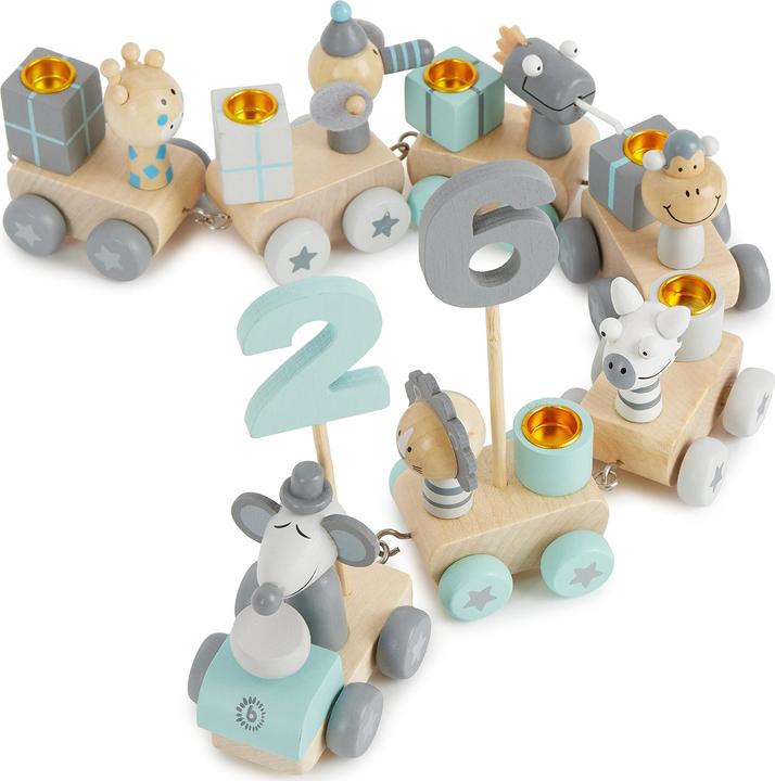Bieco Push Toy Birthday Train Scandi 0-99 years