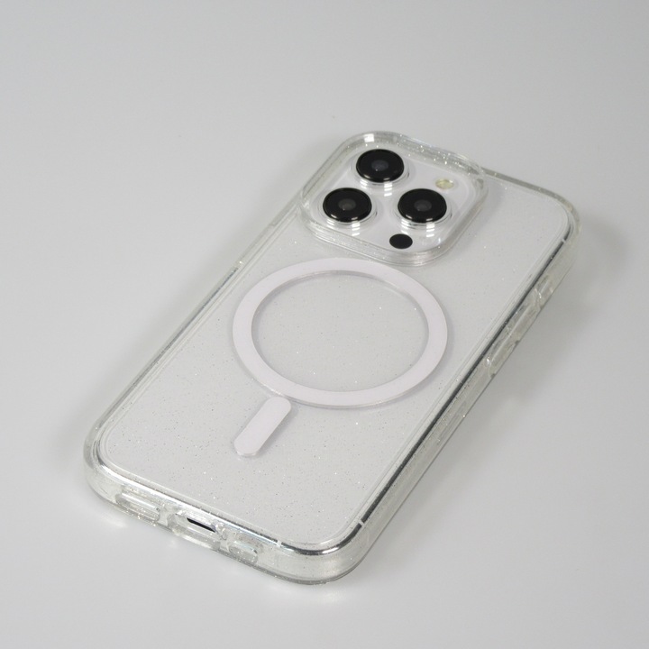 Actual product image PhoneLook Hard silicone case with glitter back and MagSafe (Apple iPhone 15 Pro)