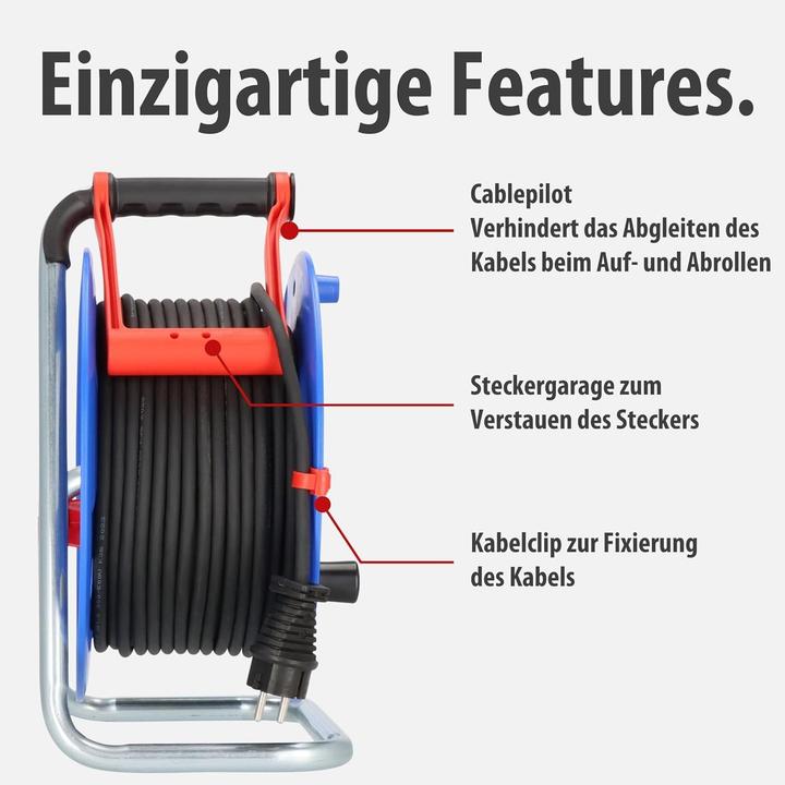 Produktbild Brennenstuhl Garant IP44 Kabeltrommel 50m AT-N05V3V3-F 3G1.5 12 (50 m, 1.50 mm²)