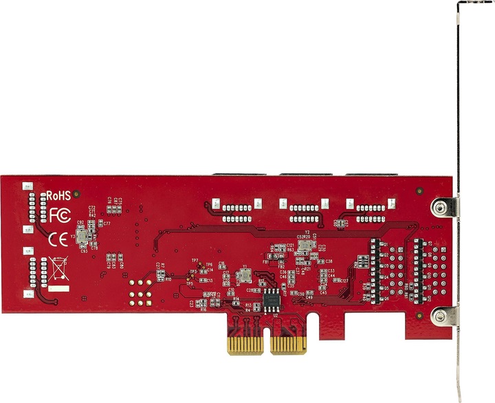Actual product image StarTech com Carte PCI Express SATA 10 ports - Carte Contrôleur PCIe SATA - 6Gbps - ASM1166 Non-Raid