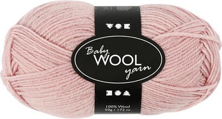 Creativ Company Laine Fil Bébé Merino 50 g 14/4 Rose (172 m)