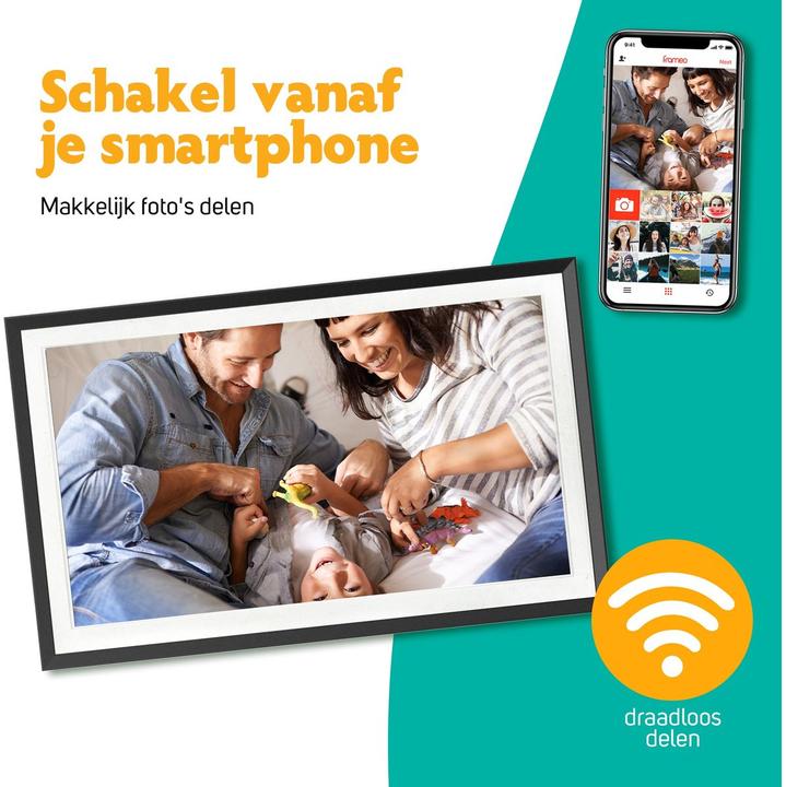 Actual product image Pora&Co Digital Photo Frame with WiFi and Frameo App (15.60", 1920 x 1080 pixels)