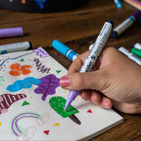 Image du produit Schneider Paint-It Crayons acryliques (set de 3 avec pointe ogive de 2 mm, peinture acrylique à haut pouvoir (6 x)