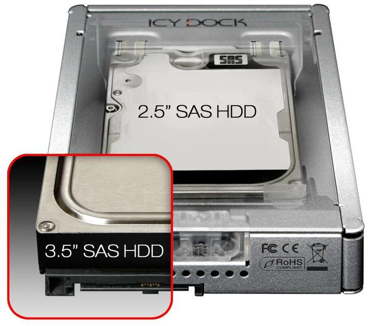 Actual product image Icy Dock Converter 2.5 to 3.5 inch