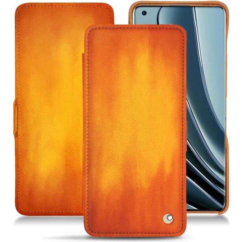 Noreve Lederschutzhülle horizontal (OnePlus 10 Pro), Smartphone Hülle, Orange
