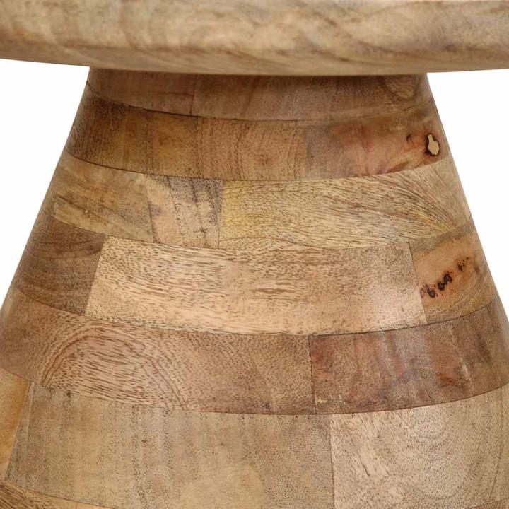 Actual product image vidaXL Side table Ø50x40 cm solid wood mango Storage table Sofa table (50 x 50 x 40 cm)