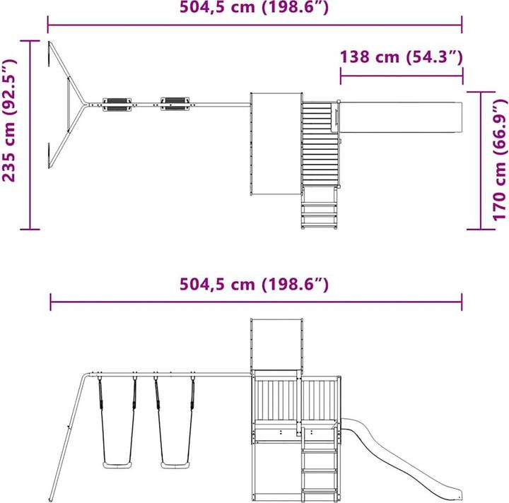 Actual product image vidaXL Spielturm