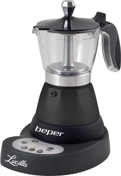 Beper BC.041N- elektrische espressomachine- 3 koffiekopjes