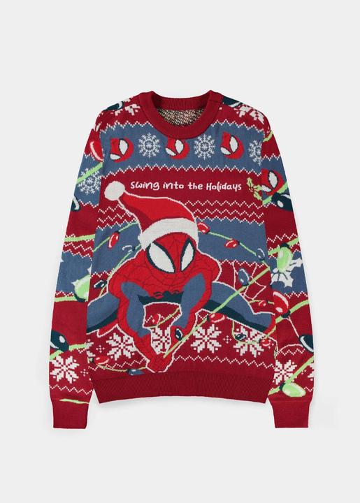 Immagine prodotto Difuzed Spider-man - Swing into the Holidays Knitted Christmas Jumper - XS (XS)
