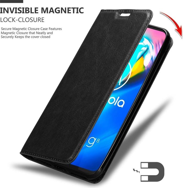 Actual product image Cadorabo Book Invisible Magnet Cover (Motorola Moto G8 Power Lite)