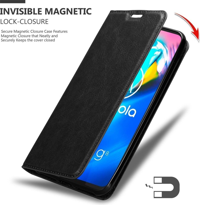 Actual product image Cadorabo Book Invisible Magnet Cover (Motorola Moto G8 Power Lite)