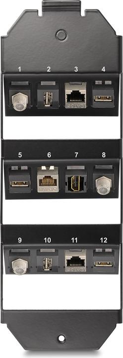 Actual product image Delock Keystone bracket 12 port for floor tank (Keystone module holder)