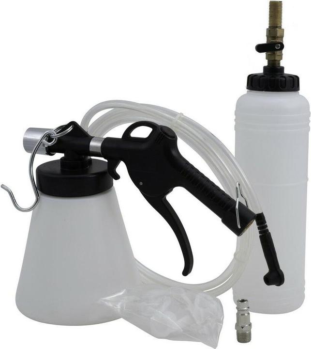 Quatros Vakuumgerät zum Wechseln von Bremsflüssigkeit + -Füllflasche