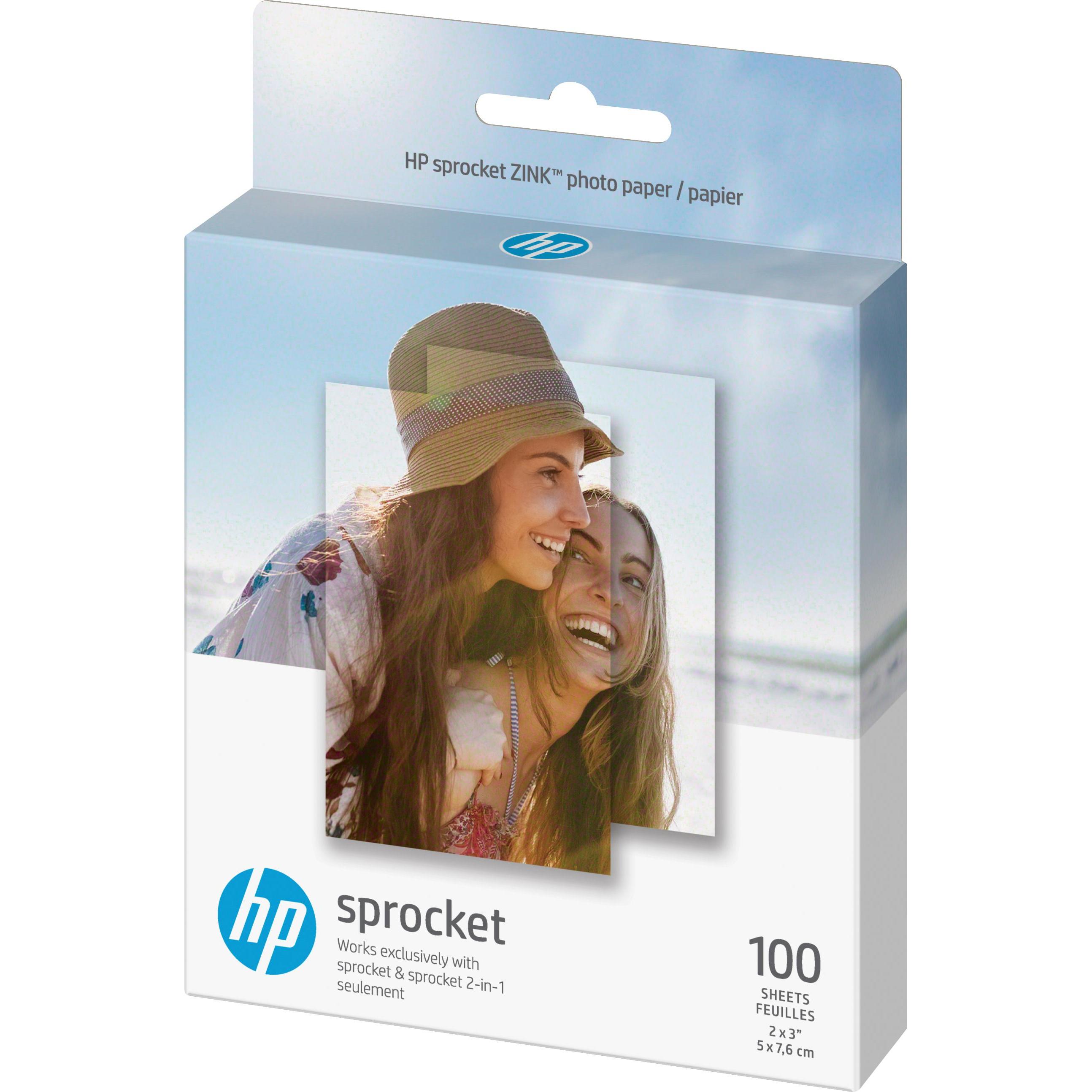 HP Sprocket (5 x 7.6 cm, 100x), Fotopapier, Weiss