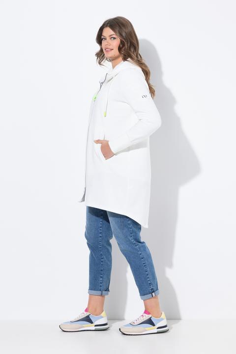 Produktbild Laurasøn Sweatjacke, lang geschnitten, Kapuze, Taillen-Tunnelzug hinten, Langarm (40)