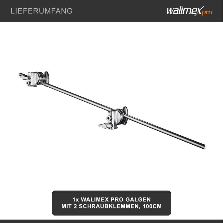 Produktbild Walimex pro pro Galgen mit 2 Schraubklemmen, 100cm (100 cm, 10 kg)