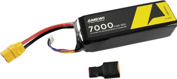Immagine prodotto Amewi LiPo Akku 3S 11,1V 7000mAh 50C XT90 (7000 mAh, 11.10 V)