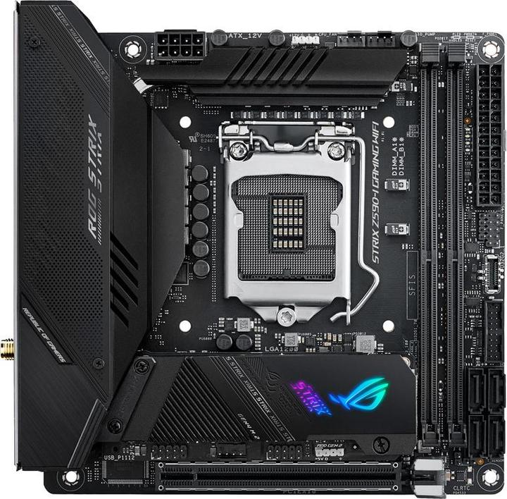 Actual product image ASUS ROG STRIX Z590-I GAMING WIFI (LGA 1200, Intel Z590, Mini-ITX)
