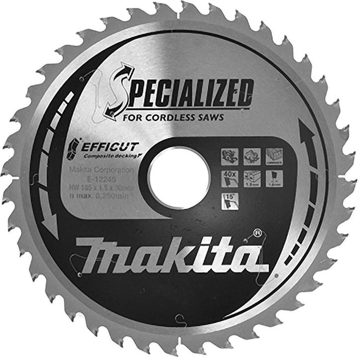 Productafbeelding Makita Zaagblad 185x1,5x30, 40Z EFFICUT
