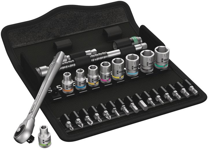 Produktbild Wera 8100 SA 7 Zyklop Metal-Knarrensatz (10 mm, 11 mm, 12 mm, 13 mm, 5 mm, 5.5 mm, 6 mm, 7 mm, 8 mm)