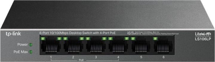 Produktbild TP-Link LS106LP /100 (4xPOE) Desktop switch (6 Ports)
