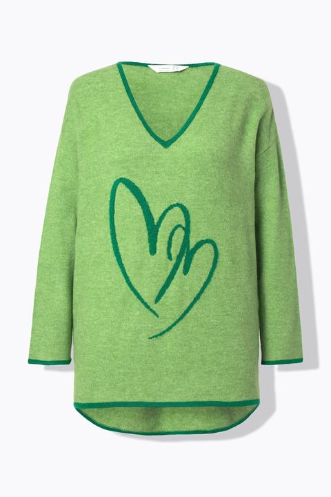 Produktbild Miamoda Pullover, bequeme Passform, Herz-Motiv (46, 48)