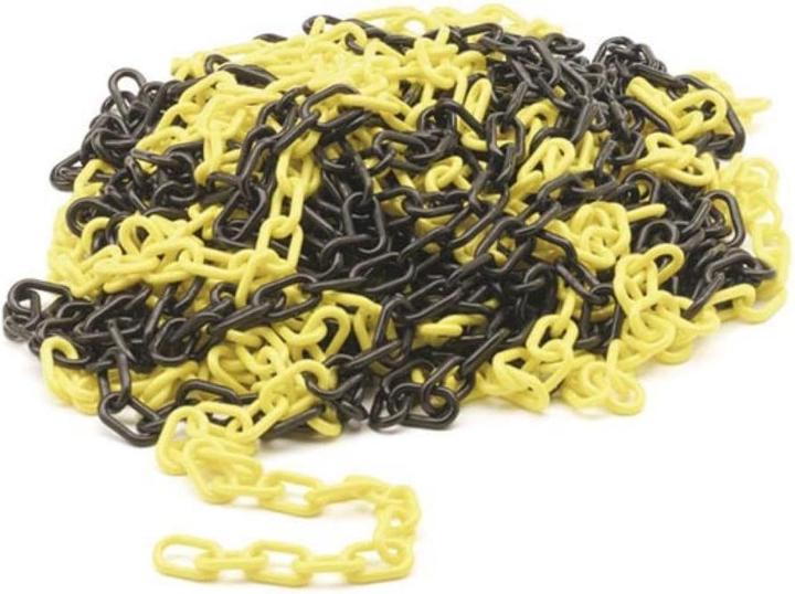 Velleman KUNSTSTOFFKETTE GELB/SCHWARZ 25 m x 6 mm