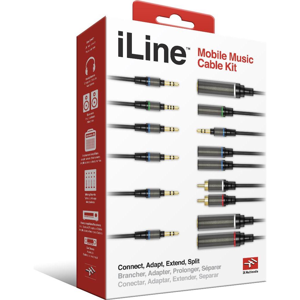 IK Multimedia iLine - Kit di cavi per la musica mobile (0.30 m, Cinch), Cavo audio