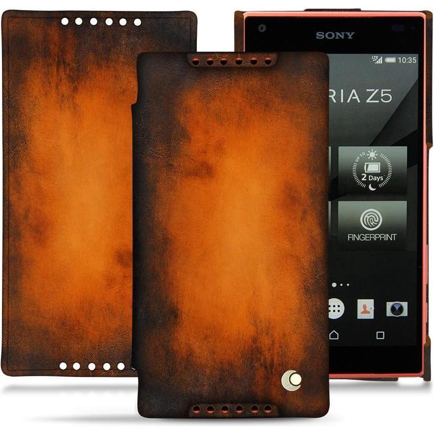 Thumbnail - Noreve Lederschutzhülle horizontal (Sony Xperia Z5 Compact), Smartphone Hülle, Braun