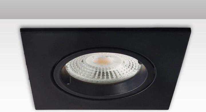 Produktbild Isoled Einbaurahmen eckig, Lochausschnitt 68mm, schwarz, für GU10/MR16 Spots