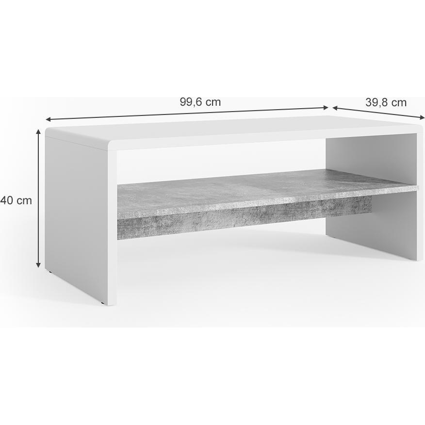 Thumbnail - Vicco, Couchtisch + Beistelltisch, Couchtisch (99 x 40 x 40 cm)