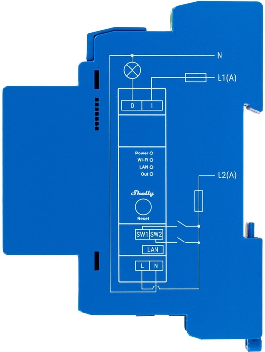 Actual product image Shelly Pro 1 (Switch actuator)