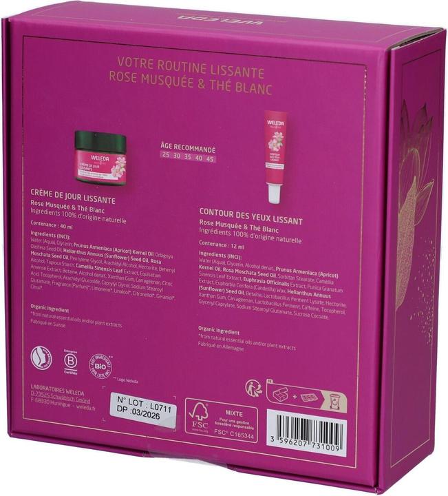 Image du produit Weleda Wild Rose Smoothing Day Cream 40ml and Eye Contour 12ml (Kit de soins du visage)