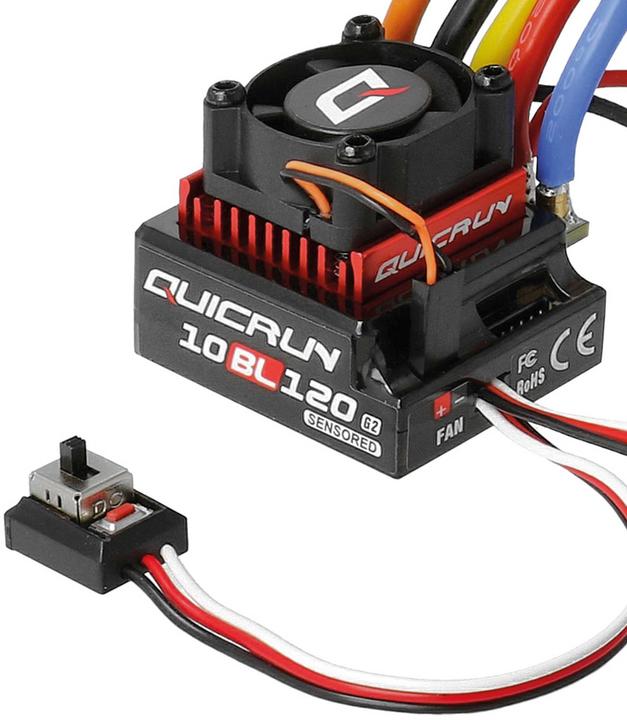 Actual product image Hobbywing QuicRun 10BL120 G2 120A Sensored regulator 2-3s
