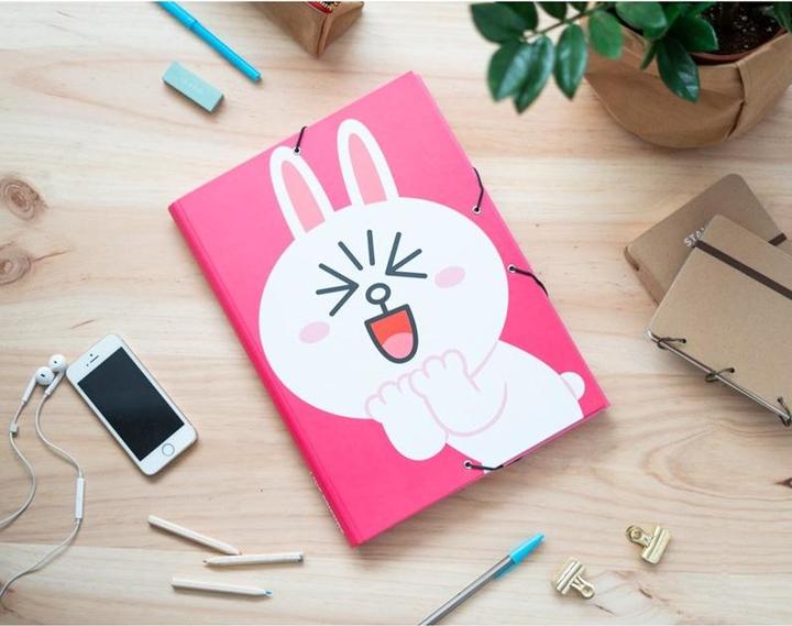 Actual product image Line Friends CONY Bunny A4 Document Folder (24 x 34 cm) (A4, 1x)